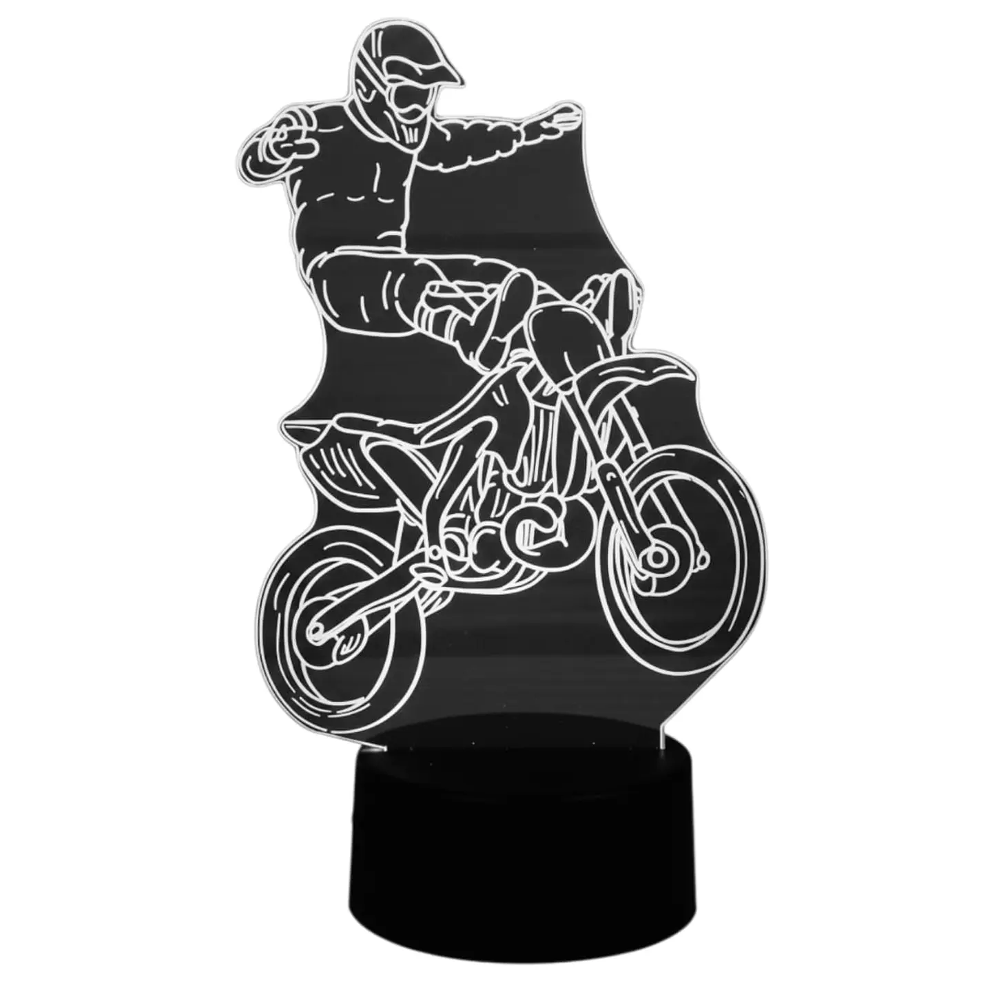 Lampara 3D Motocross Pies de 7 colores 2