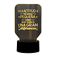 Lampara 3D Frase: La actitud es una pequeña de 7 colores - Miniatura 1