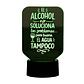 Lampara 3D Frase: El alcohol no soluciona de 7 colores - Miniatura 3