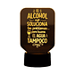 Lampara 3D Frase: El alcohol no soluciona de 7 colores - Miniatura 2