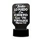 Lampara 3D Frase: Todo lo puedo en Cristo de 7 colores - Miniatura 1