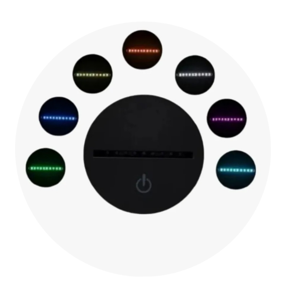 Lampara 3D Frase: Tu haces del mundo de 7 colores