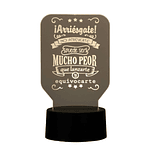 Lampara 3D Frase: ¡Arriesgate! 7 colores