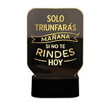 Lampara 3D Frase: Solo triunfaras 7 colores