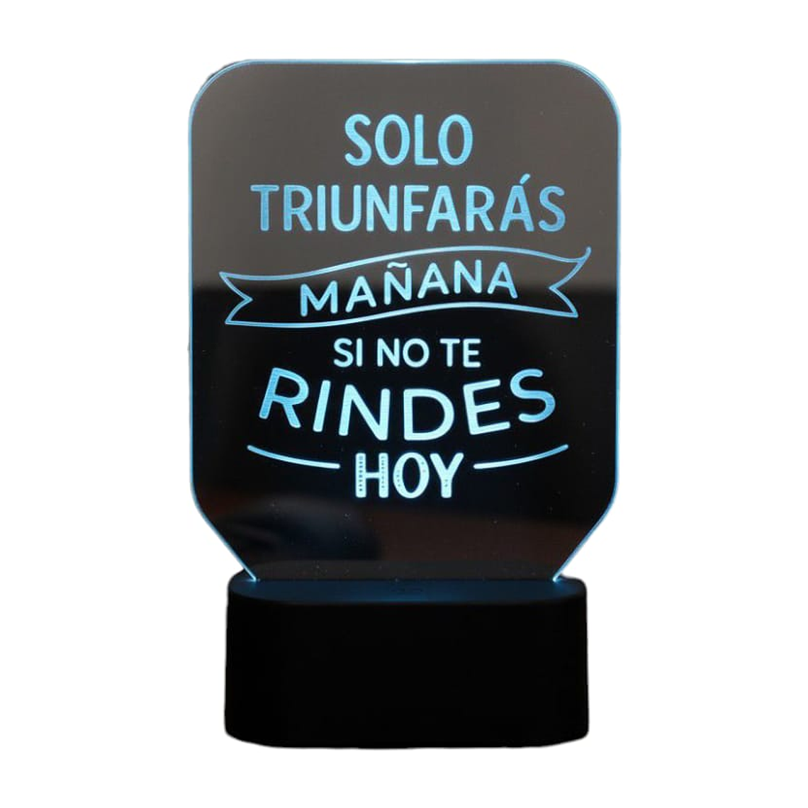 Lampara 3D Frase: Solo triunfaras 7 colores 1