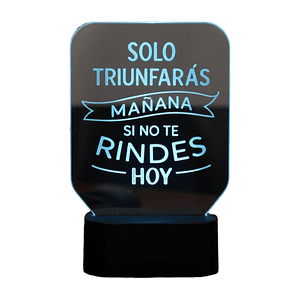 Lampara 3D Frase: Solo triunfaras 7 colores
