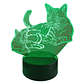 Lampara 3D Gatos de 7 colore - Miniatura 3