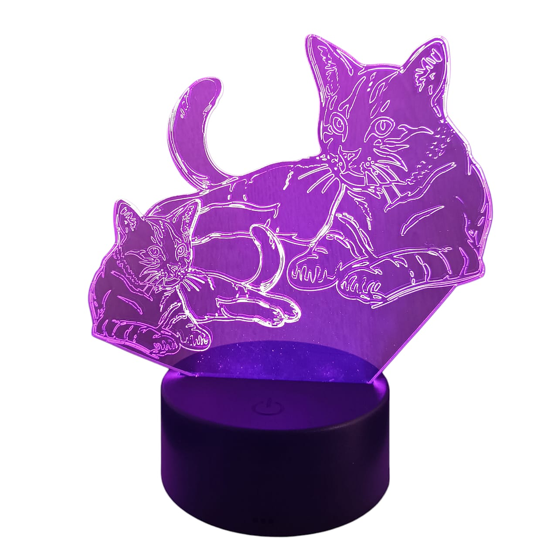 Lampara 3D Gatos de 7 colore 1