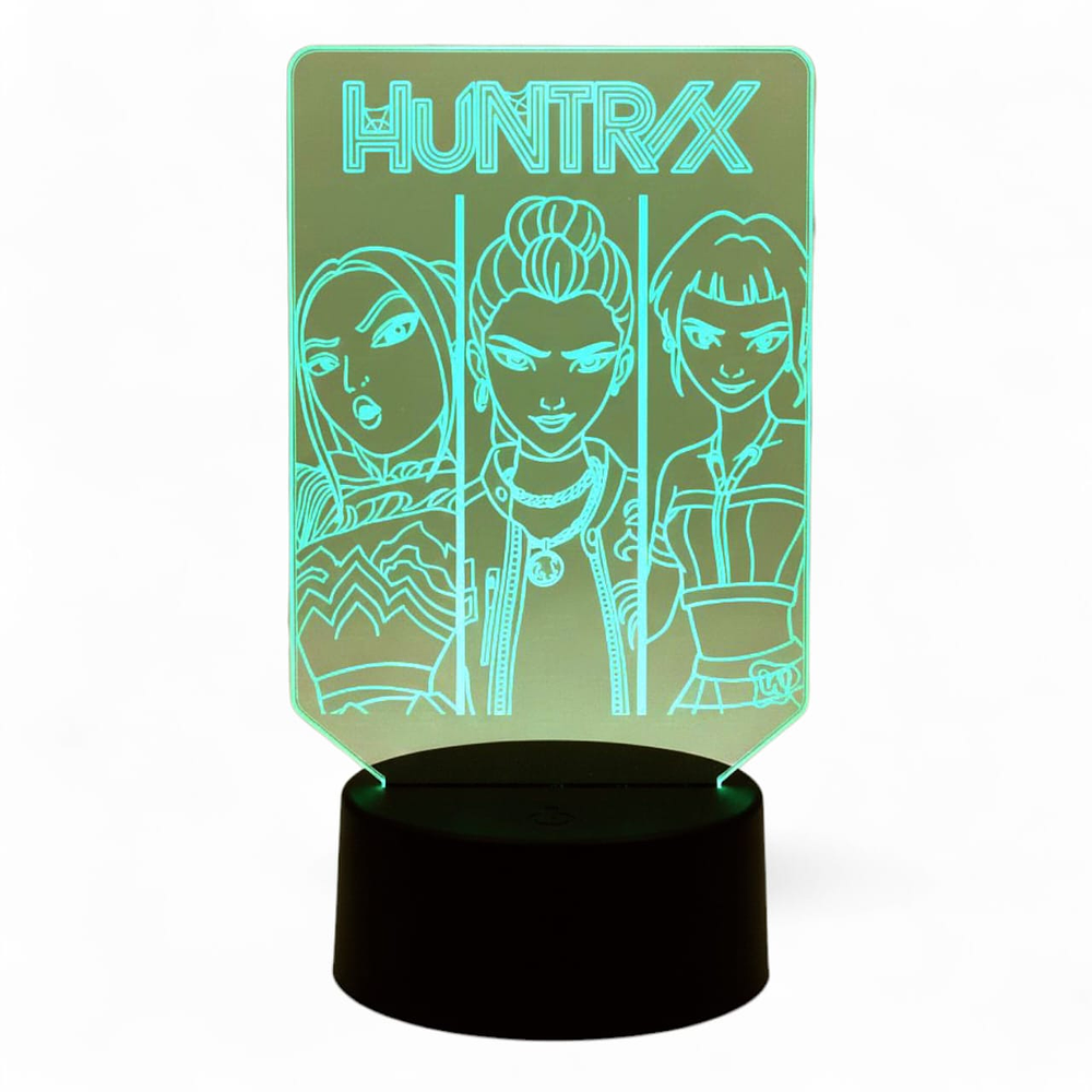 Lampara 3D Las Guerreras k-pop 7 colores