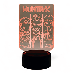 Lampara 3D Las Guerreras k-pop 7 colores