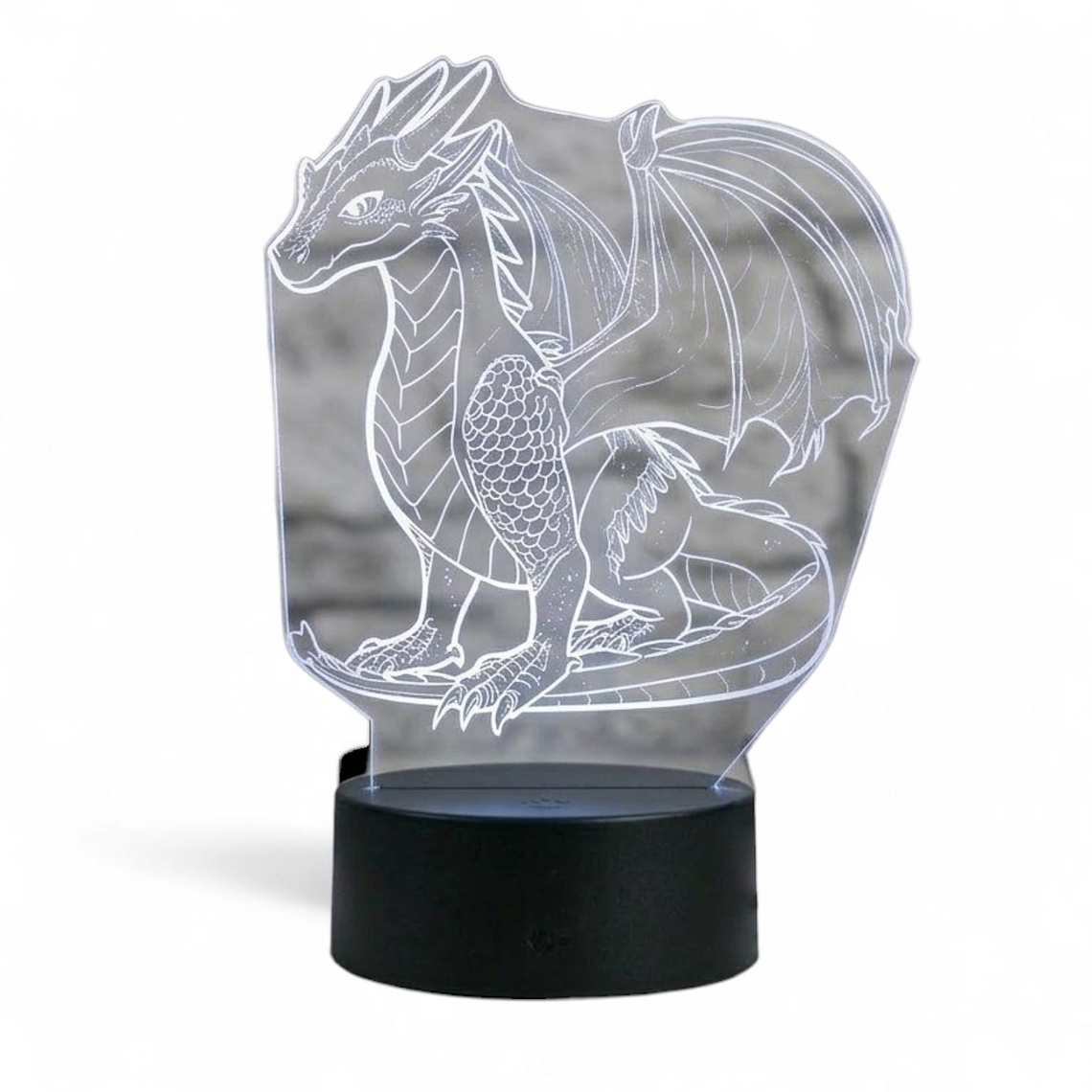 Lampara 3D Dragon de 7 colores 3