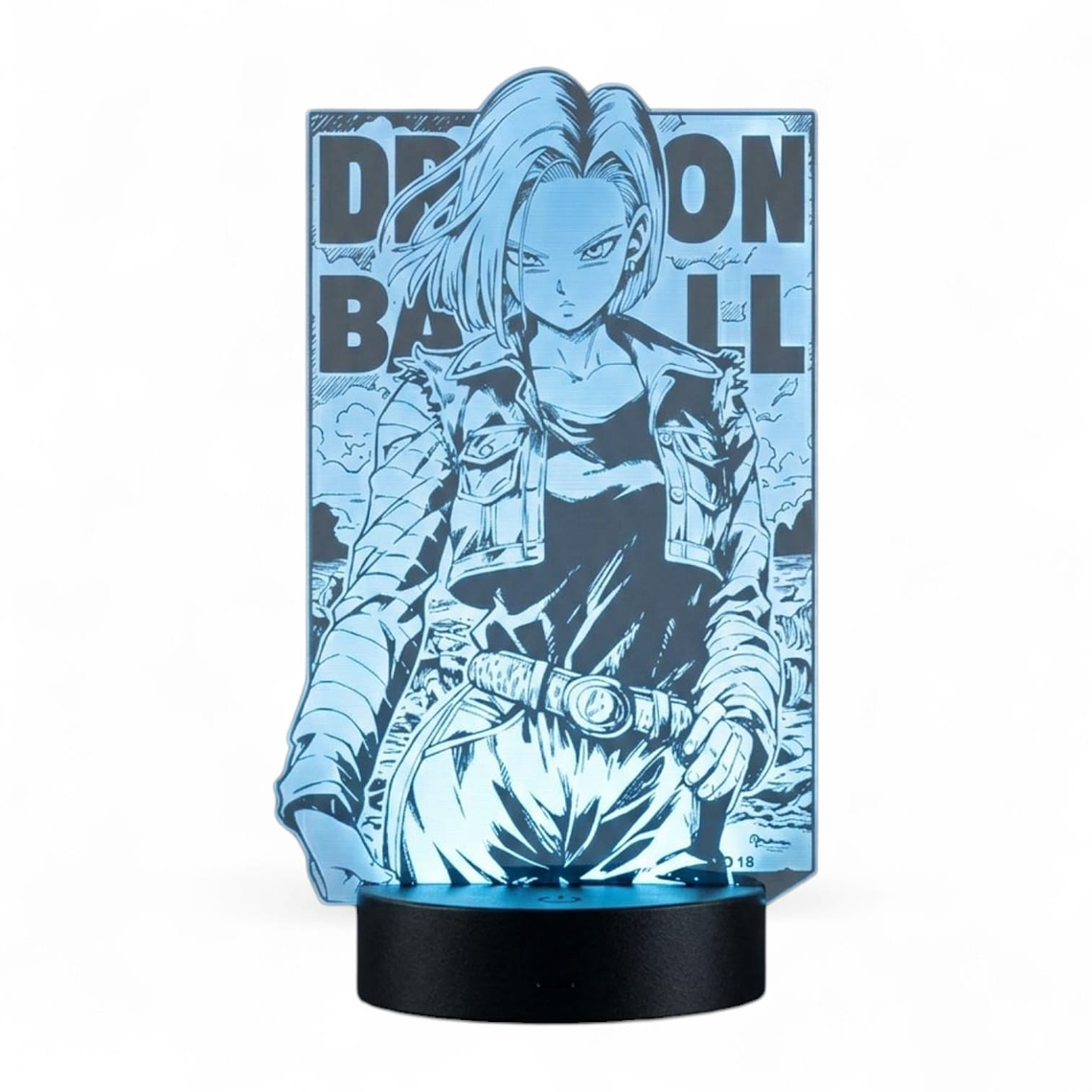 Lampara 3D Androide 18 de 7 colores 2