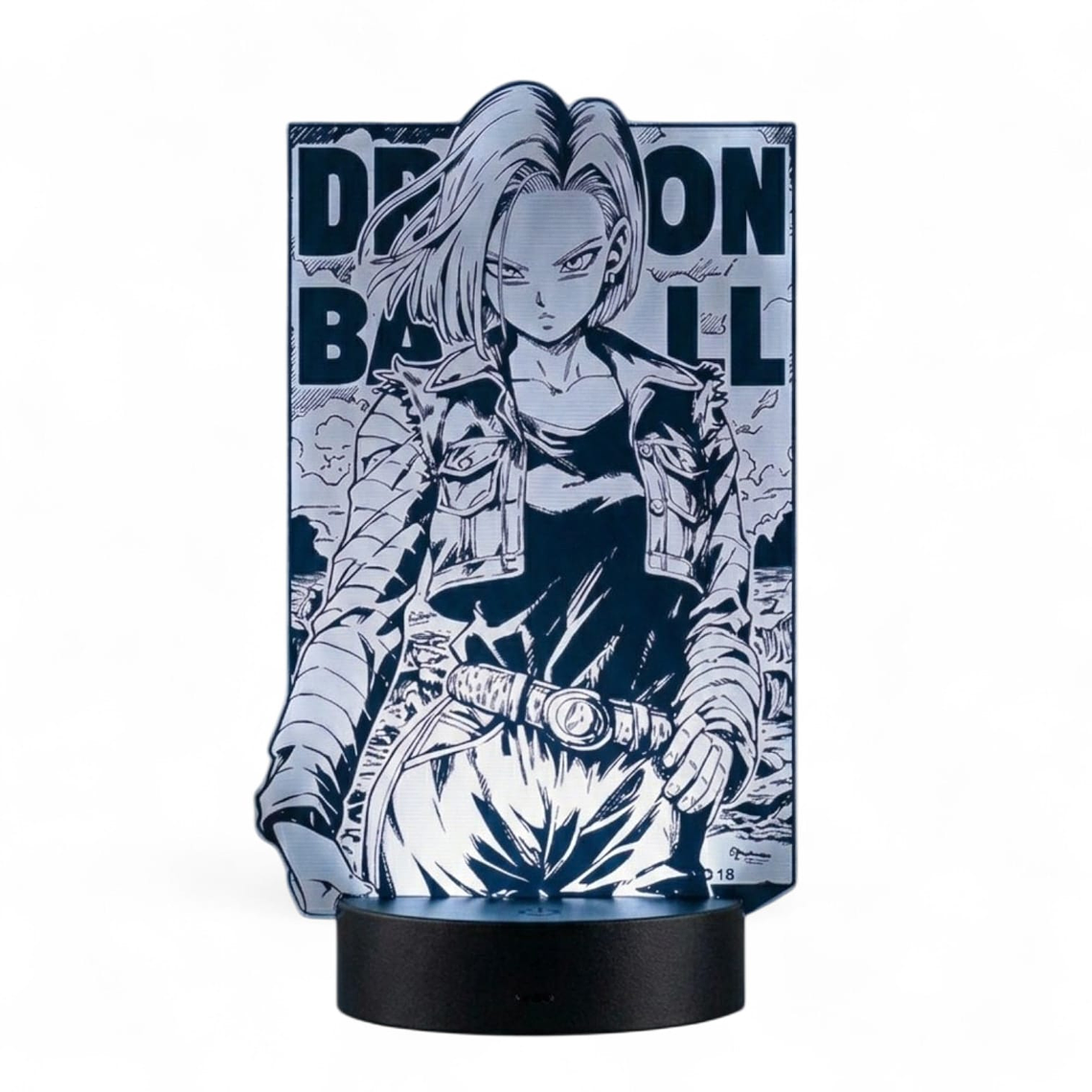 Lampara 3D Androide 18 de 7 colores 1