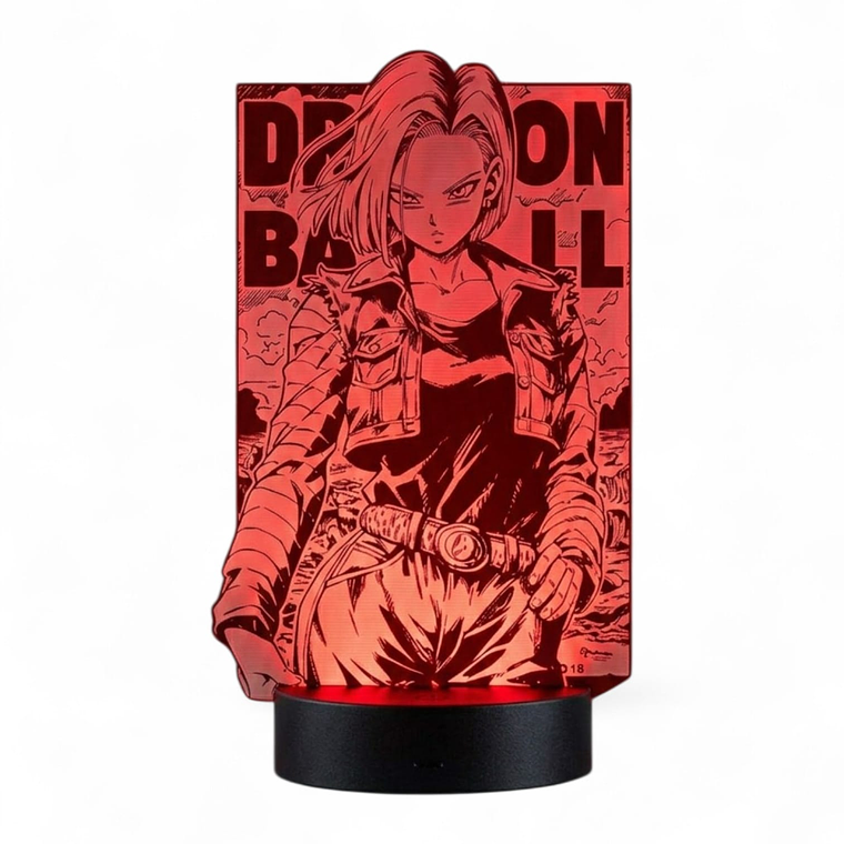 Lampara 3D Androide 18 de 7 colores 3