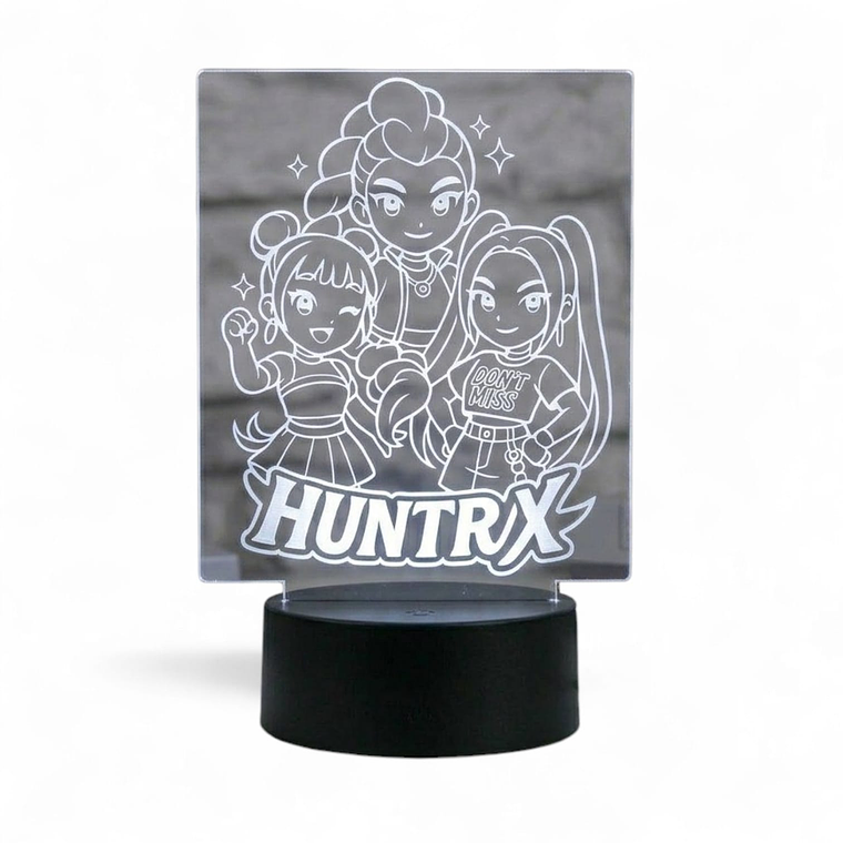 Lampara 3D Las Guerreras k-pop de 7 colores 3