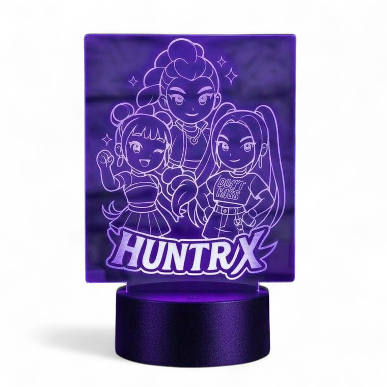 Lampara 3D Las Guerreras k-pop de 7 colores 1