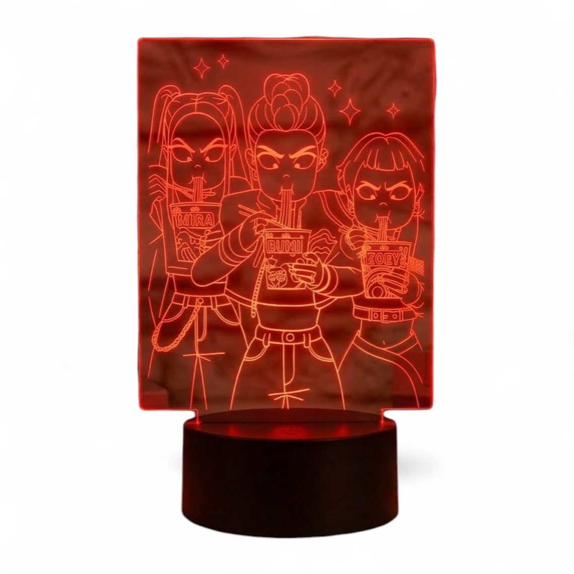 Lampara 3D Las Guerreras k-pop de 7 colores 4