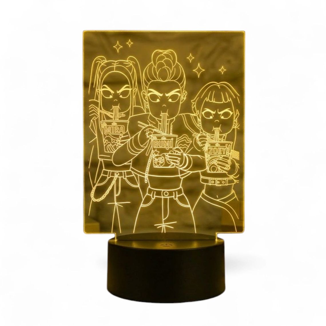 Lampara 3D Las Guerreras k-pop de 7 colores 2