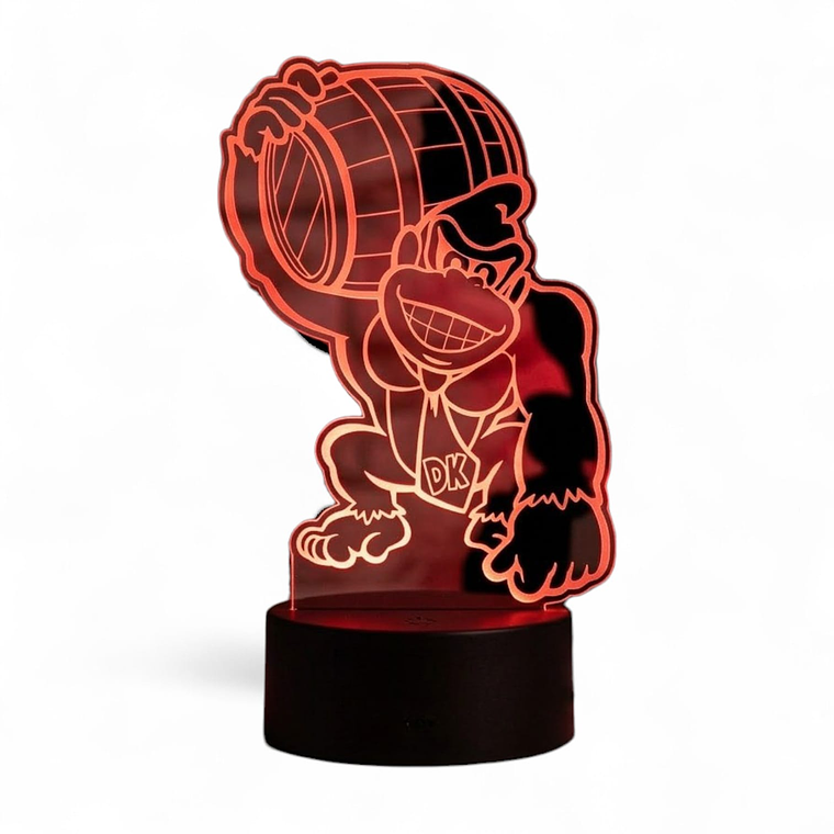 Lampara 3D Donkey Kong de 7 colores 3