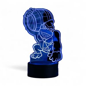 Lampara 3D Donkey Kong de 7 colores