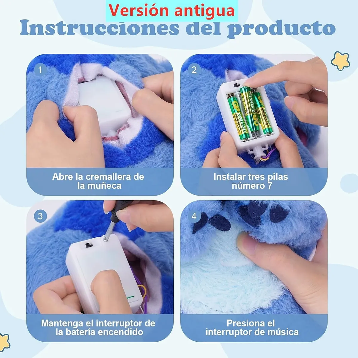 Peluche Stitch Para Dormir Que Respira Con Música 3