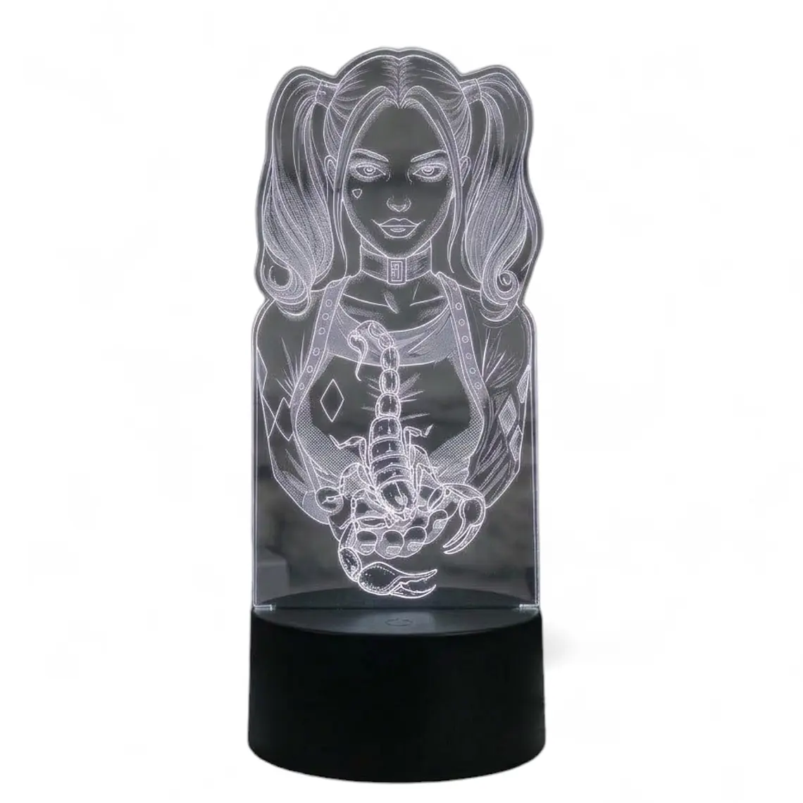 Lampara 3D Harley Quinn 7 Colores 1