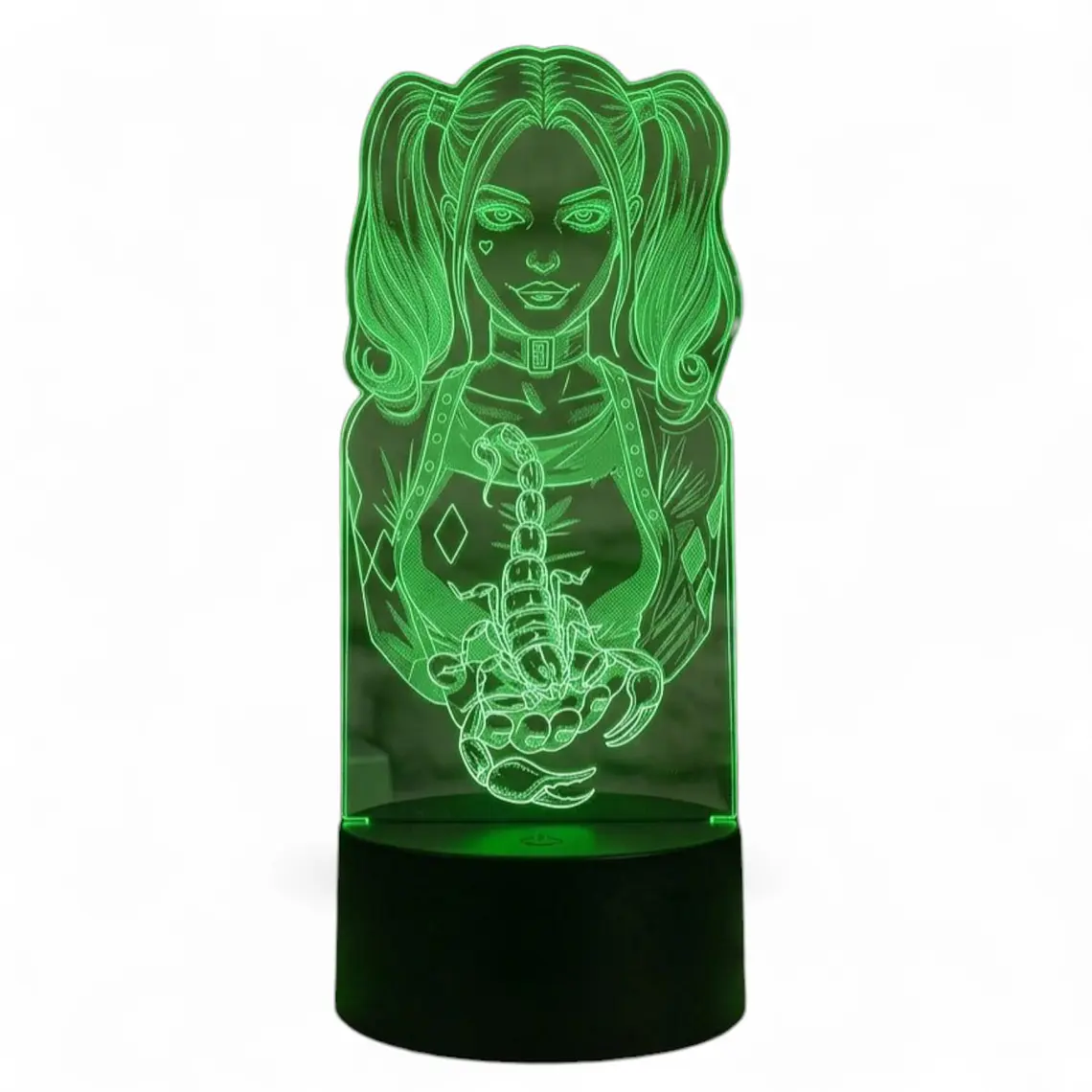 Lampara 3D Harley Quinn 7 Colores 3