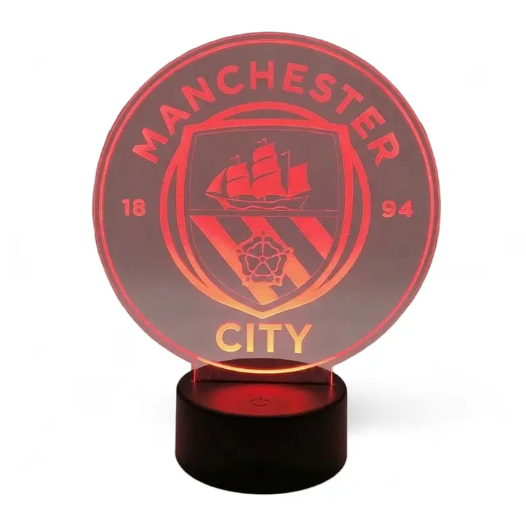 Lampara 3D Manchester City de 7 colores 3