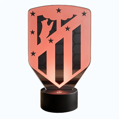 Lampara 3D Atlético de Madrid de 7 colores