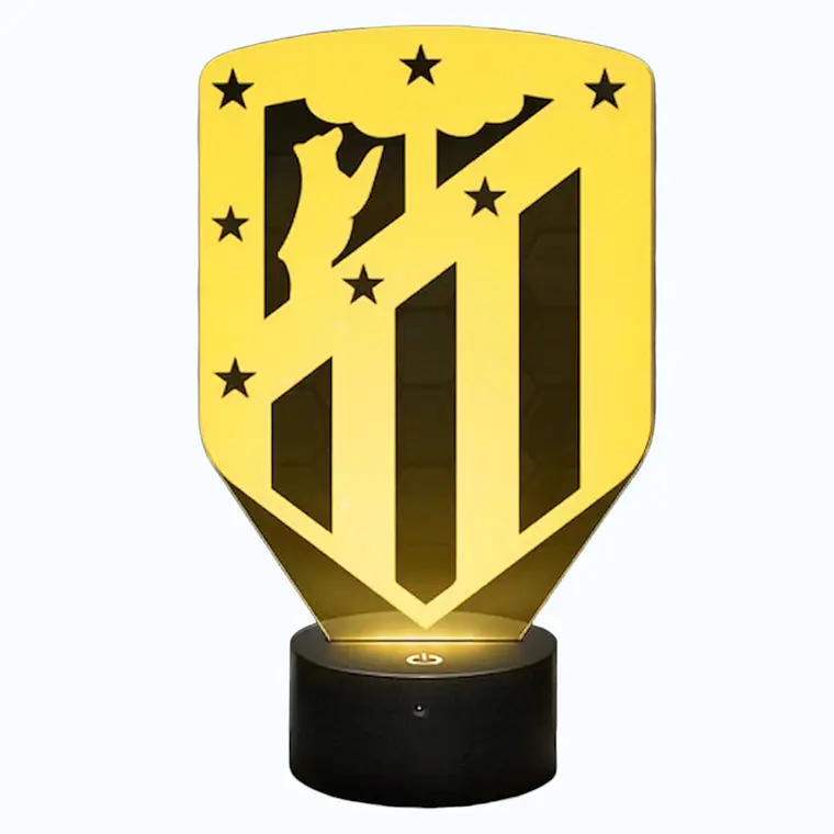 Lampara 3D Atlético de Madrid de 7 colores 3