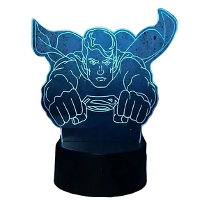 Lampara 3D Superman 7 colores