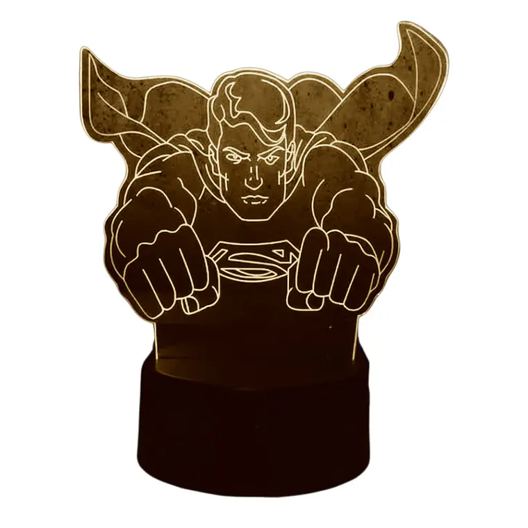 Lampara 3D Superman 7 colores 2