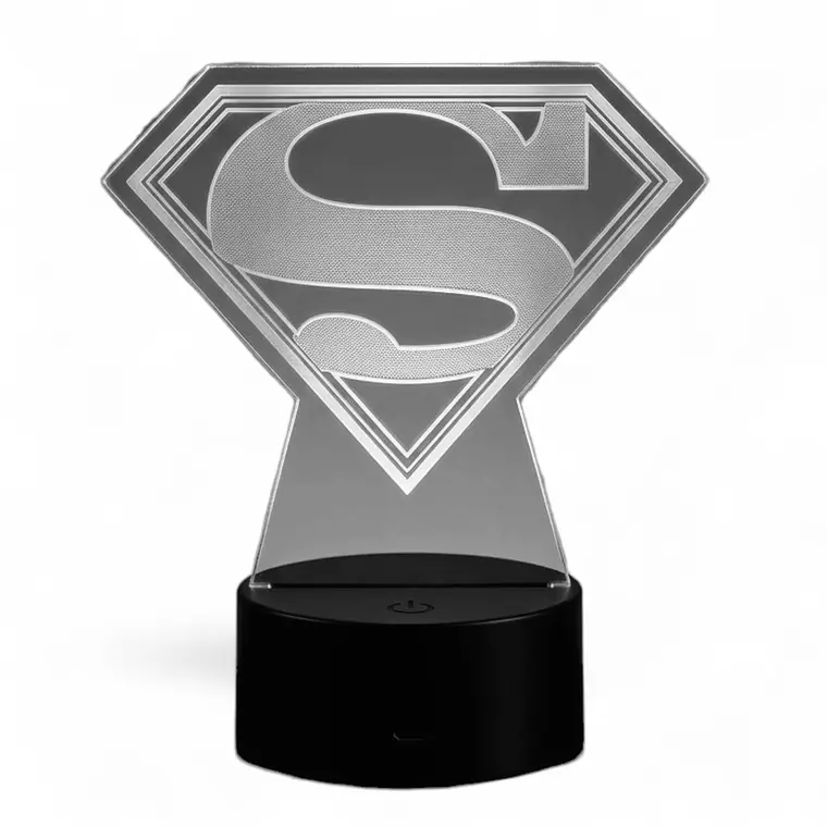 Lampara 3D Superman logo 7 colores 4