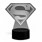 Lampara 3D Superman logo 7 colores - Miniatura 4