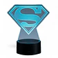 Lampara 3D Superman logo 7 colores - Miniatura 2