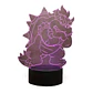 Lampara 3D Bowser 7 colores - Miniatura 2