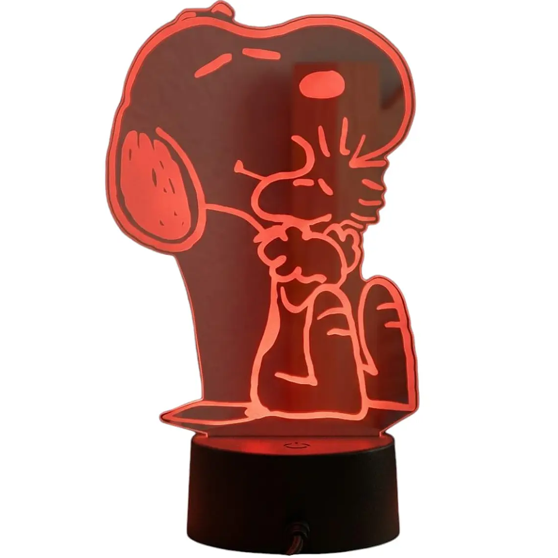 Lampara 3D Snoopy de 7 colores 3