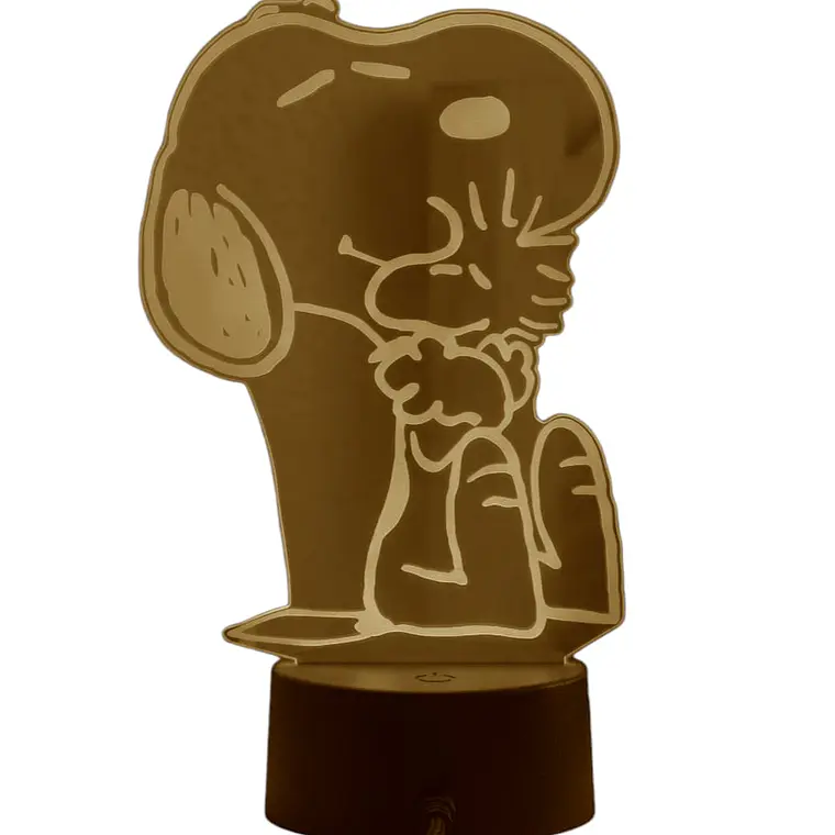 Lampara 3D Snoopy de 7 colores 2