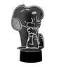 Lampara 3D Snoopy II de 7 colores - Miniatura 3