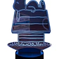 Lampara 3D Snoopy de 7 colores - Miniatura 1