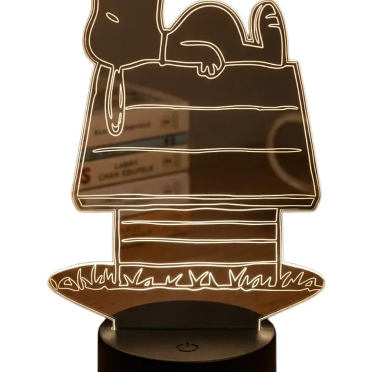 Lampara 3D Snoopy de 7 colores 2