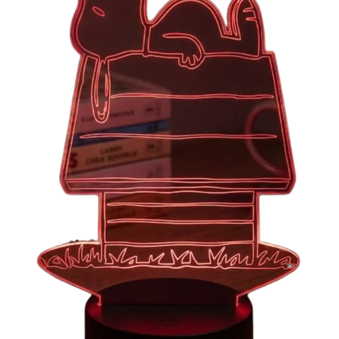 Lampara 3D Snoopy de 7 colores 3