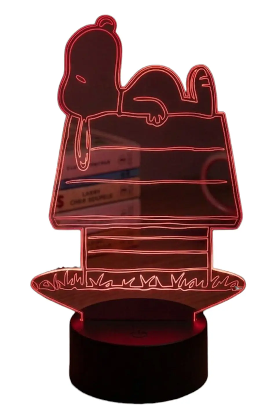 Lampara 3D Snoopy de 7 colores 3