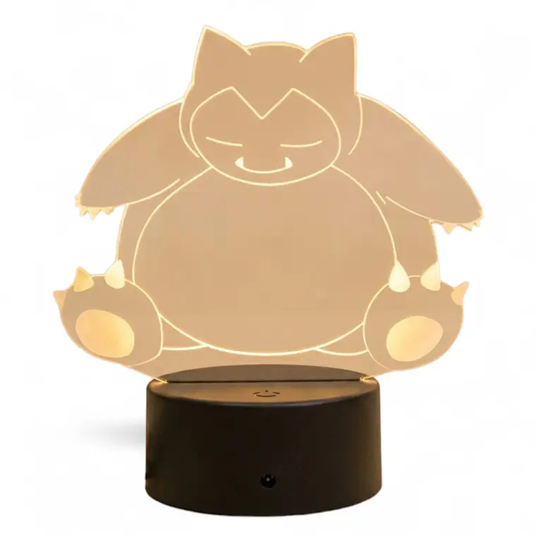 Lampara 3D Snorlax de 7 colores 2