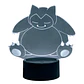 Lampara 3D Snorlax de 7 colores - Miniatura 3