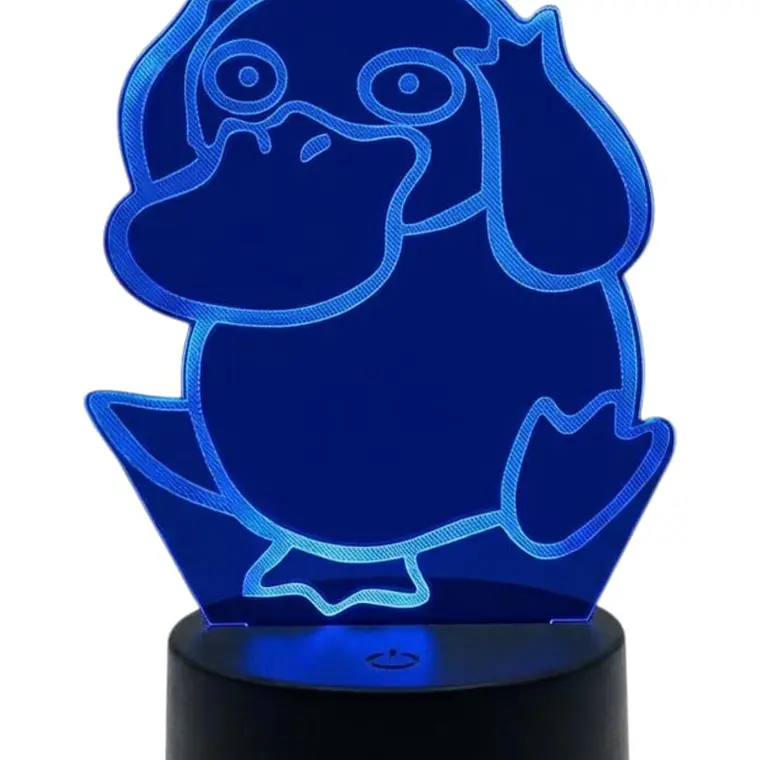 Lampara 3D Psyduck de 7 colores 2
