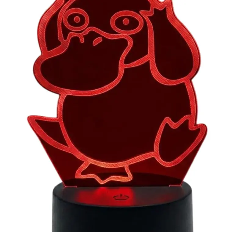 Lampara 3D Psyduck de 7 colores 3