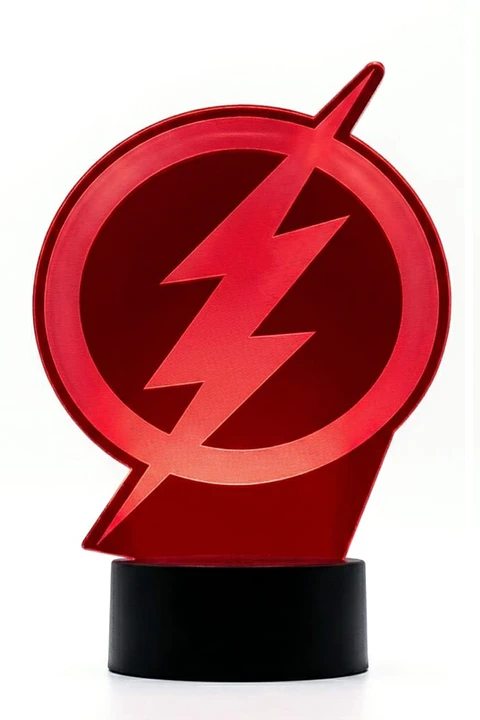 Lampara 3D Logo de Flash de 7 colores