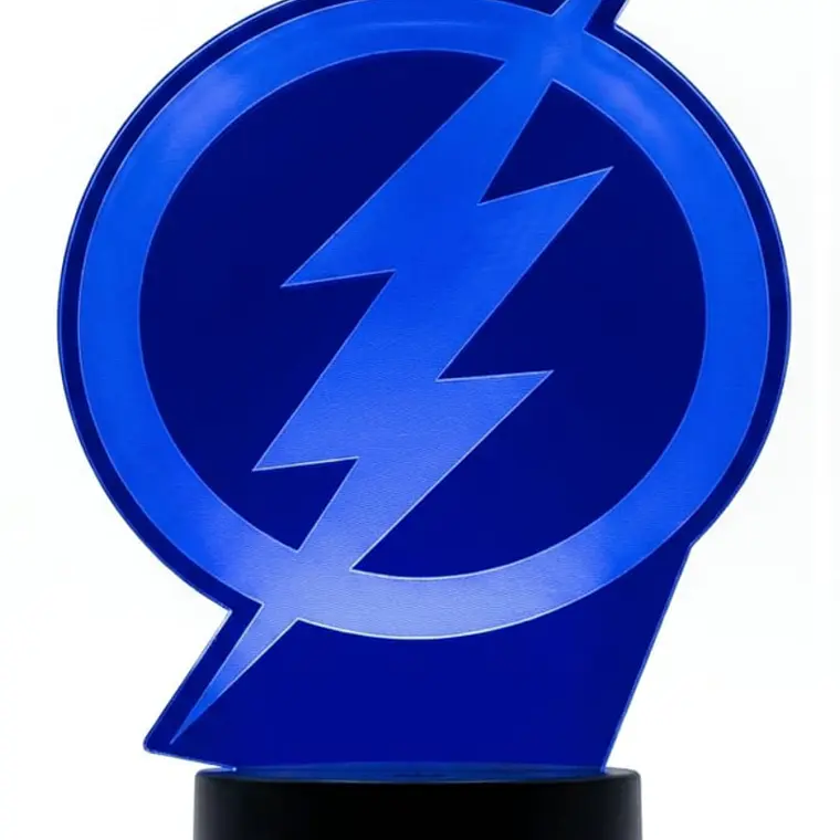 Lampara 3D Logo de Flash de 7 colores 2