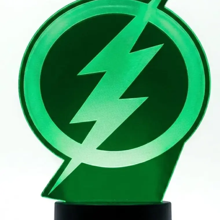 Lampara 3D Logo de Flash de 7 colores 3